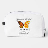 Floral Butterfly Personalized Toiletry Bag ドップキット (正面)