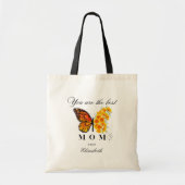 Floral Butterfly Personalized Tote Bag トートバッグ (正面)