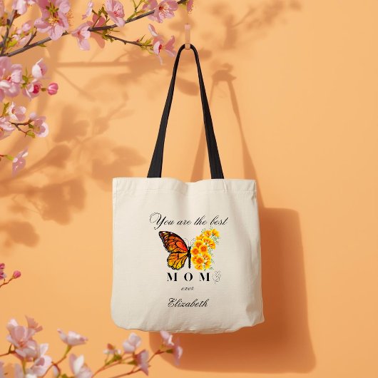 Floral Butterfly Personalized Tote Bag トートバッグ