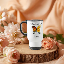Floral Butterfly Personalized Travel Mug トラベルマグ