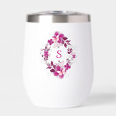 Floral Butterfly Stemless Wine Tumbler (正面)