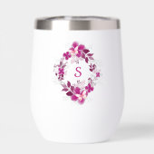 Floral Butterfly Stemless Wine Tumbler (背面)