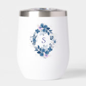 Floral Butterfly Stemless Wine Tumbler (正面)