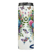 Floral Butterfly Stethoscope Nurse Heart タンブラー (裏面)