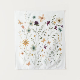 Floral & Butterfly,  Whimsical Garden-Inspired  タペストリー