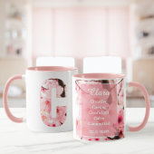 Floral C Initial Mug | Personalized Name & Traits マグカップ