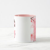 Floral C Initial Mug | Personalized Name & Traits マグカップ (中央)