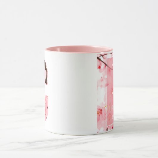 Floral C Initial Mug | Personalized Name & Traits マグカップ (中央)