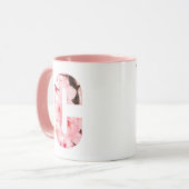 Floral C Initial Mug | Personalized Name & Traits マグカップ (正面左)