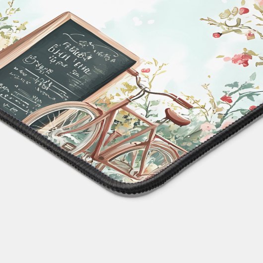 Floral Café in Spring Desk Mat デスクマット (コーナー)
