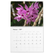 Floral Calendar カレンダー (2月 2027)