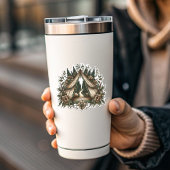 Floral Camping Tent Sticker | Die-Cut Sticker シール