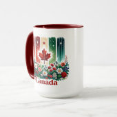 Floral Canada Day | Cute Canadian  マグカップ (正面左)