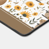 Floral Capybara Desk Mat デスクマット (コーナー)