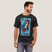 Floral Card Mexican Lottery Muertos Day Of Dead La Tシャツ (正面フル)