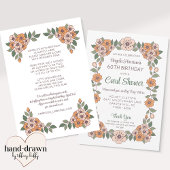 Floral Card Shower 60th Birthday Invitation 招待状