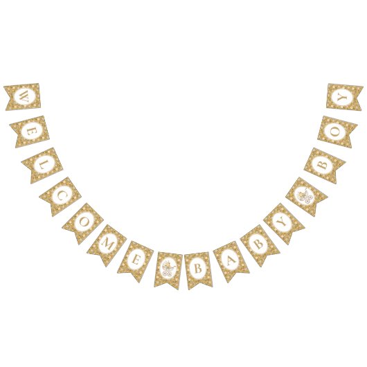 Floral Carriage Baby Boy Bunting Banner | Neutral バンティングフラッグ (全)