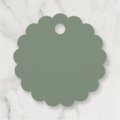 Floral Carriage Sage Green Thank You | Baby Shower フェイバータグ (裏面)