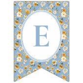 Floral Carriage Welcome Baby Boy Bunting Banner  バンティングフラッグ (第2の旗)