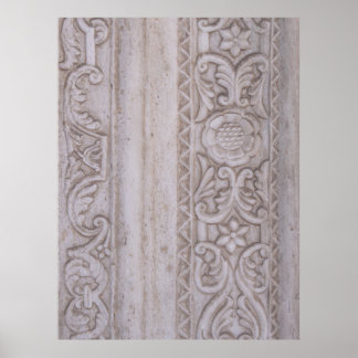 Floral carvings of Athen ポスター