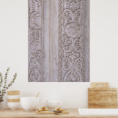 Floral carvings of Athen ポスター (キッチン)