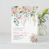 Floral Cascade Retirement Party Invitation  招待状 (スタンド正面)