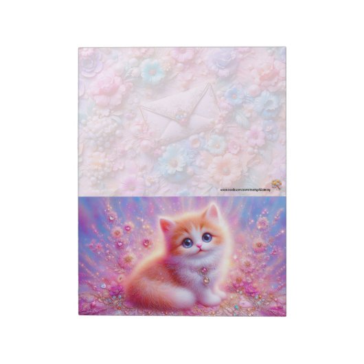 Floral Cat Notepad ノートパッド (回転)