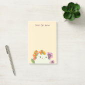 Floral Cat Sticky Notes Cute Kawaii Flower ポストイット (オフィス)