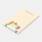 Floral Cat Sticky Notes Cute Kawaii Flower ポストイット (アングル)