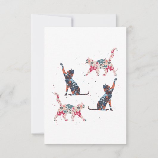 Floral Cats 招待状 (正面)