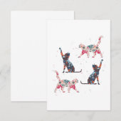 Floral Cats 招待状 (正面/裏面)