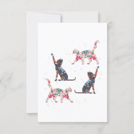 Floral Cats 招待状