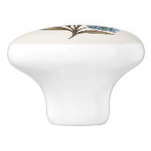Floral Ceramic cabinet knobs peach and cream セラミックノブ (側面)