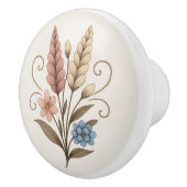 Floral Ceramic cabinet knobs peach and cream セラミックノブ (右)