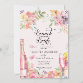  Floral Champagne | Bridal Shower Brunch 招待状