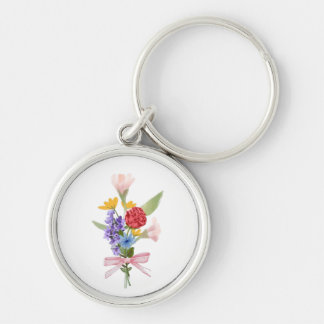 Floral Charm Keychain – Elegant Flower Bouquet  キーホルダー
