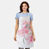 Floral Chef Apron with Hat エプロン (着用した状態)
