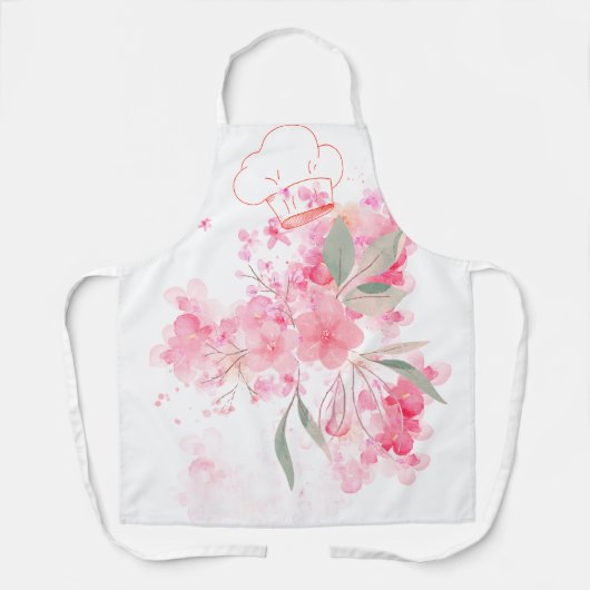 Floral Chef Apron with Hat エプロン (正面)