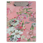 Floral Cherry Blossom Pattern  Notepad Notebook クリップボード (正面)