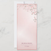 Floral Cherry Blossom Pink White Wedding 招待状 (裏面)