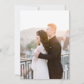 Floral Cherry Blossom Wedding Photo サンキューカード (裏面)