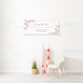 Floral Cherry Blossom White Business 横断幕 (インサイチュ)
