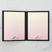 Floral Cherry Blossoms Happy Birthday カード (内部)