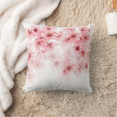 Floral Cherry Blossoms Pink White クッション (ブランケット)