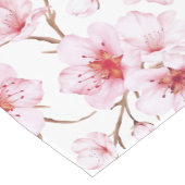 Floral Cherry Blossoms Pink White ショートテーブルランナー (コーナー)
