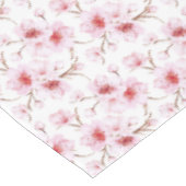 Floral Cherry Blossoms Pink White テーブルクロス (アングル)