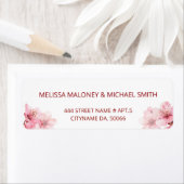 Floral Cherry Blossoms Pink White |  Wedding ラベル (インサイチュ)