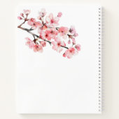 Floral Cherry Blossoms Pink White Your Name ノートブック (裏面)