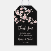 Floral Cherry Blossoms Thank You ギフトタグ (正面)