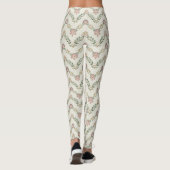 Floral Chevron Pattern – Geometric Zigzag  レギンス (裏面)